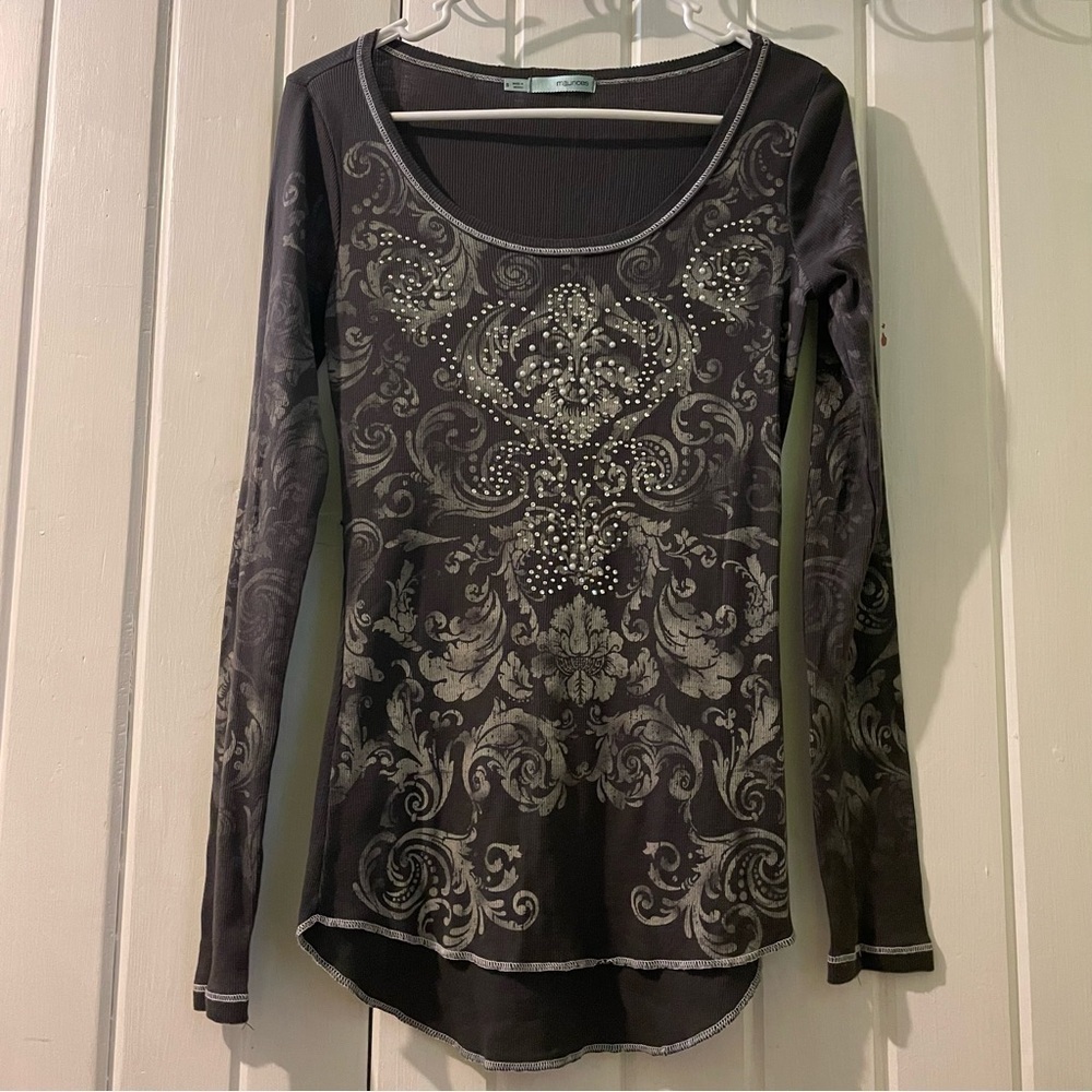 Maurices bling ribbed knit top-small like new